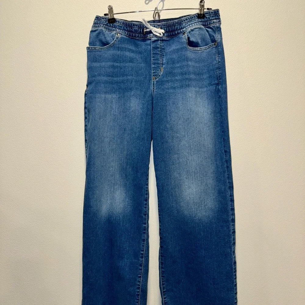 Lane Bryant Women's Blue Wide Leg Jeans - Picture 5 of 9
